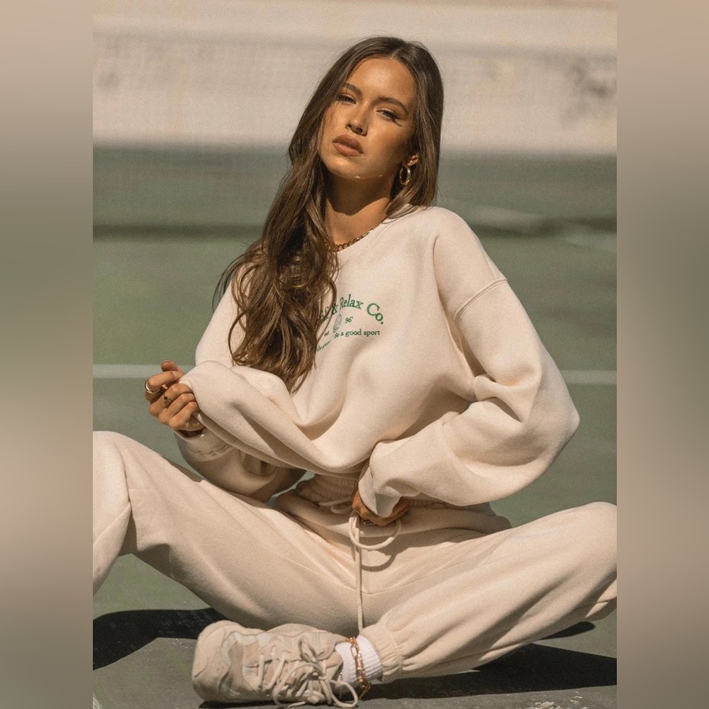 🎾SET🎾 Princess Polly MVP Oversized Crewneck Sweatshirt and Sweatpants Set